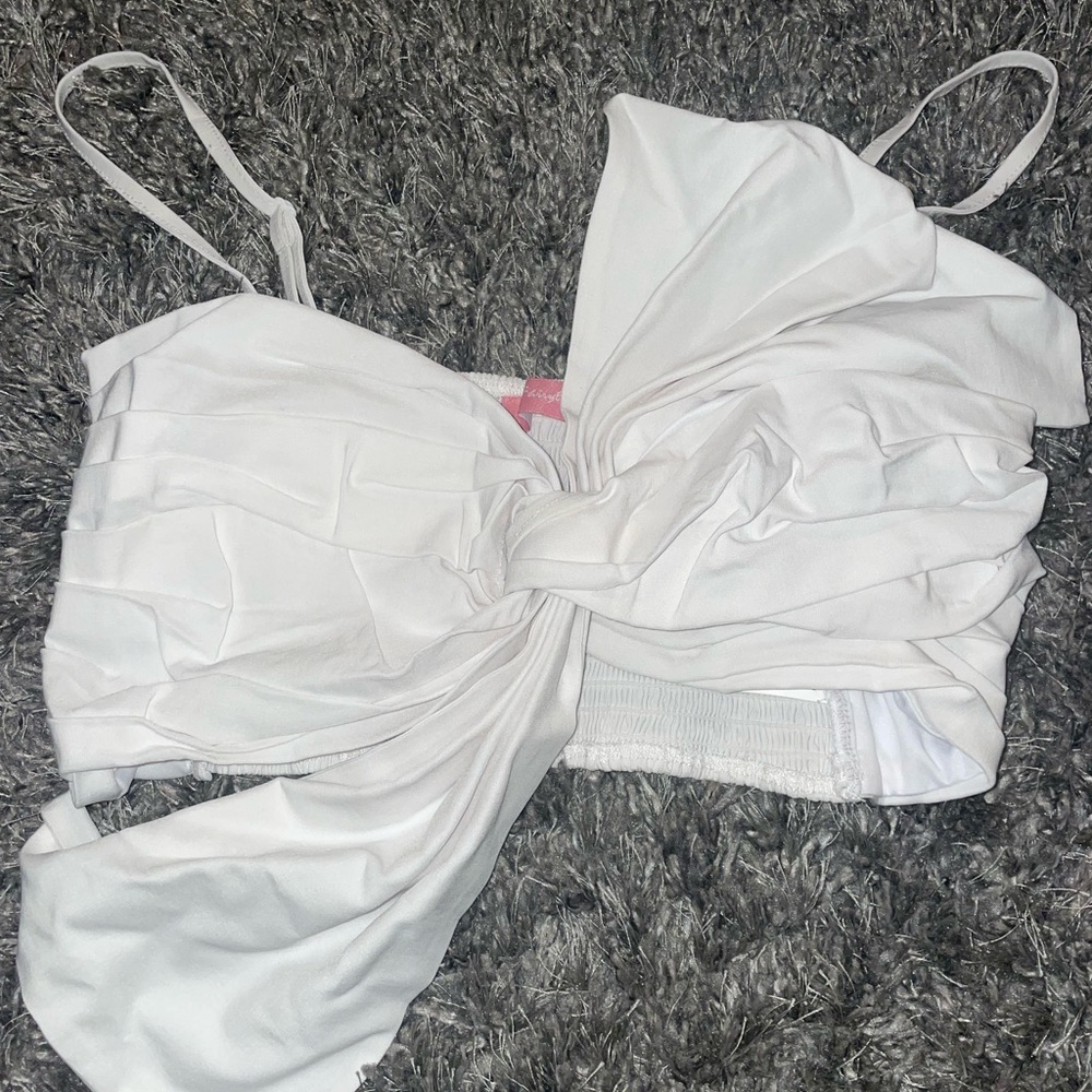 white crop top from boutique in Cape Cod